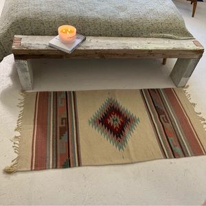 Southwest Native style Throw Rug wool, Vintage